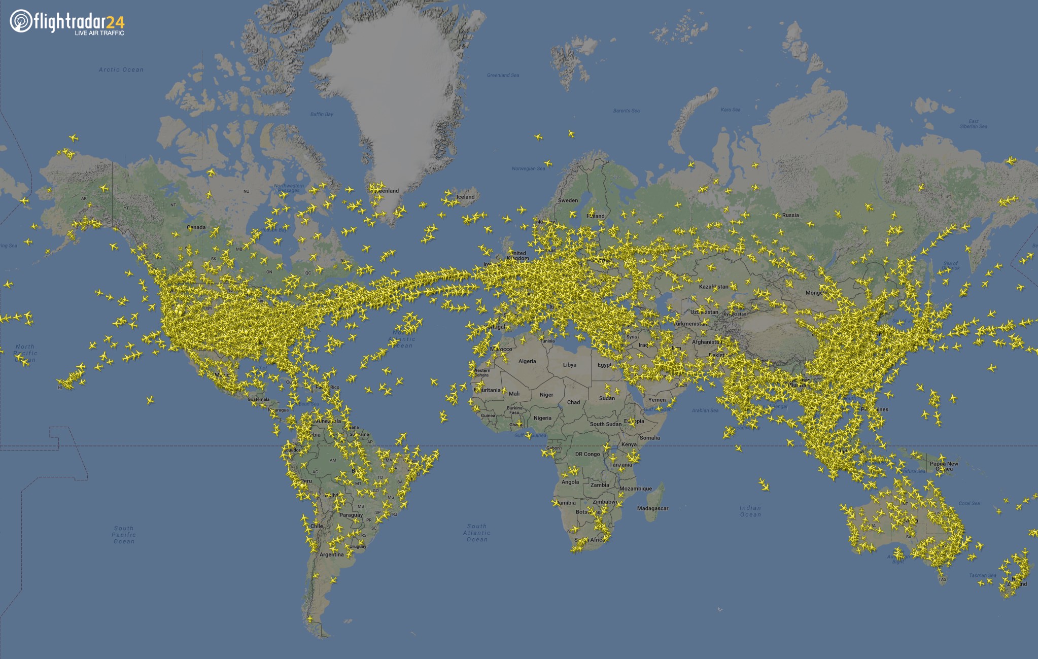 FlightRadar24 air traffic