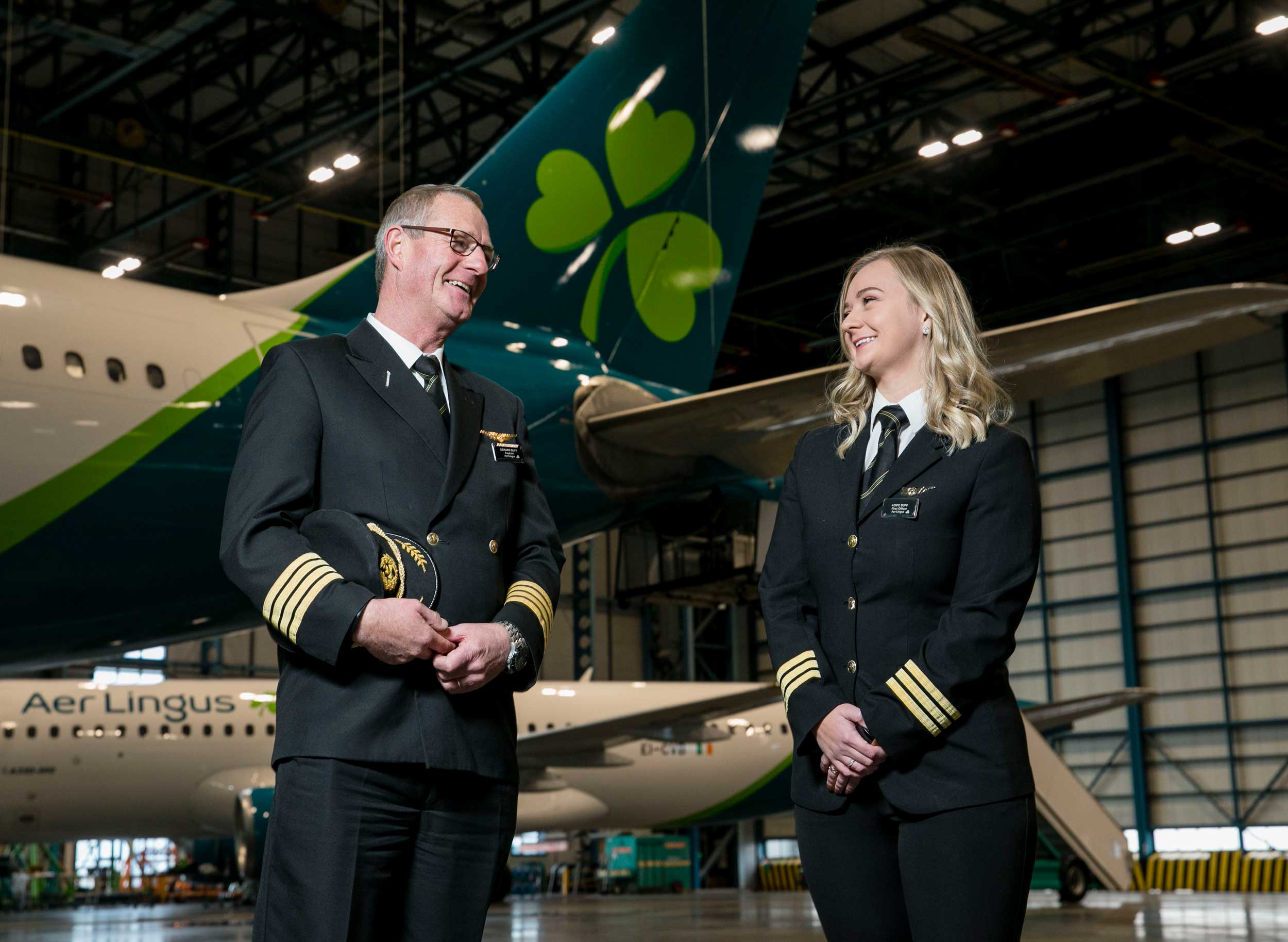Aer Lingus father daughter pilots