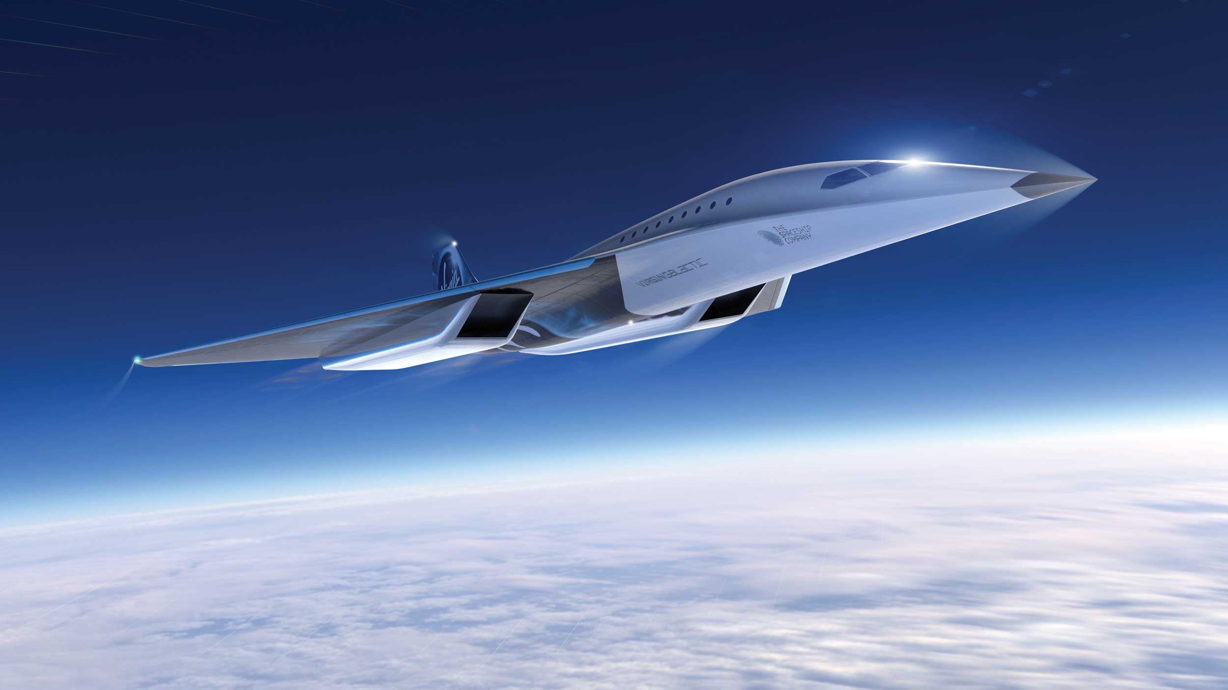 Viorgin Galactic supersonic airliner
